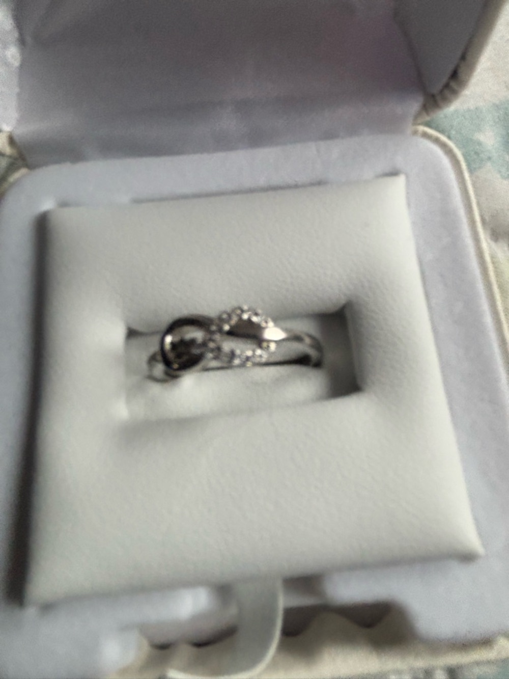 Kohl's Silver Infinity Ring with Clear Accents
